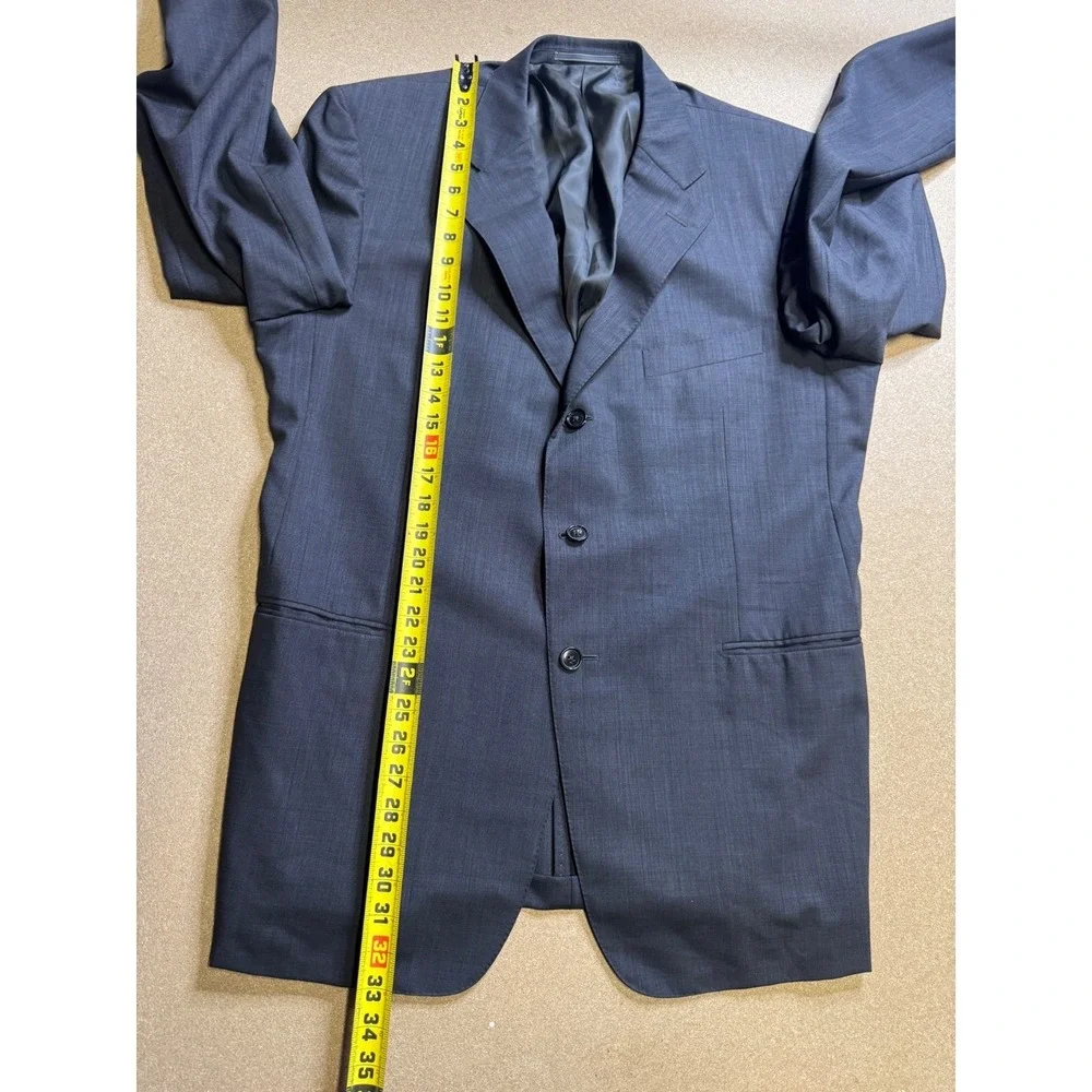 Al Duca DAosta Ermenegildo Zegna Super‎ 100s Wool Blazer Charcoal Grey  56R $300